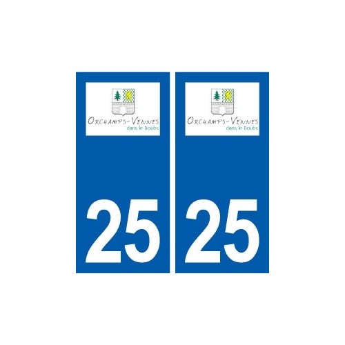 25 Orchamps-Vennes logo autocollant plaque stickers