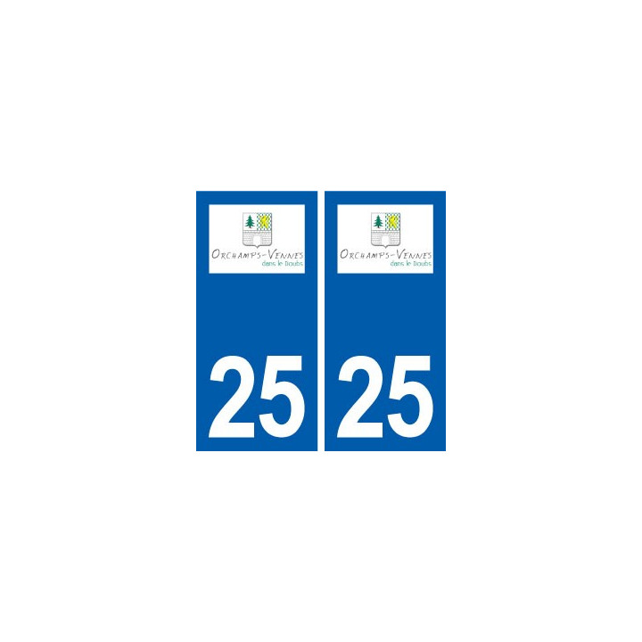 25 Orchamps-Vennes logo autocollant plaque stickers