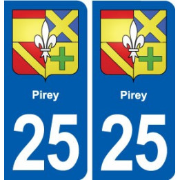 25 Pirey blason autocollant plaque stickers