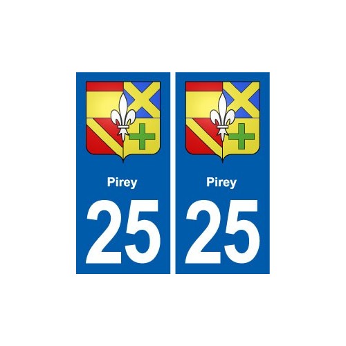 25 Pirey blason autocollant plaque stickers