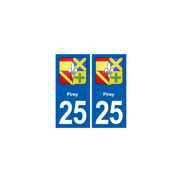 25 Pirey blason autocollant plaque stickers