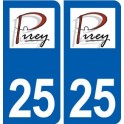 25 Pirey logo autocollant plaque stickers
