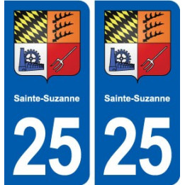 25 Sainte-Suzanne blason autocollant plaque stickers