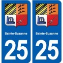 25 Sainte-Suzanne blason autocollant plaque stickers
