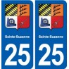 25 Sainte-Suzanne blason autocollant plaque stickers