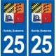 25 Sainte-Suzanne blason autocollant plaque stickers