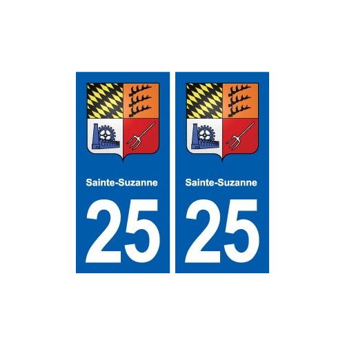 25 Sainte-Suzanne blason autocollant plaque stickers