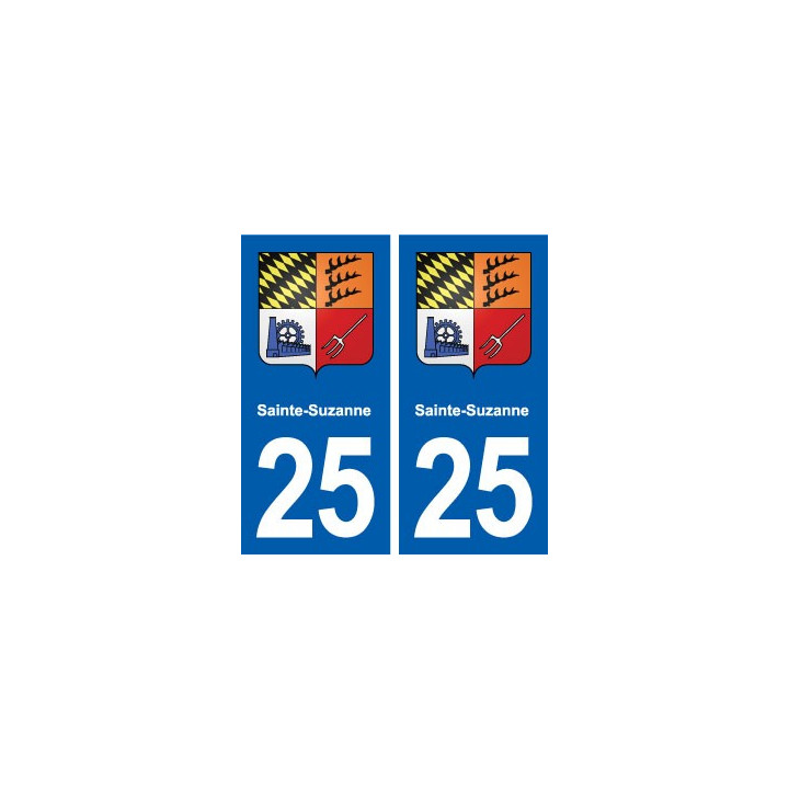 25 Sainte-Suzanne blason autocollant plaque stickers
