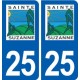 25 Sainte-Suzanne logo autocollant plaque stickers