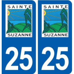25 Sainte-Suzanne logo autocollant plaque stickers