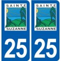 25 Sainte-Suzanne logo autocollant plaque stickers