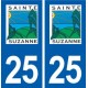 25 Sainte-Suzanne logo autocollant plaque stickers