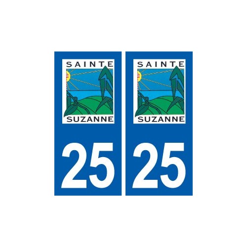 25 Sainte-Suzanne logo autocollant plaque stickers