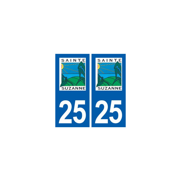 25 Sainte-Suzanne logo autocollant plaque stickers