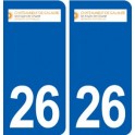 26 Châteauneuf-de-Galaure logo autocollant plaque stickers ville