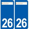 26 Châteauneuf-de-Galaure logo autocollant plaque stickers ville
