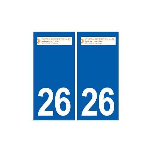 26 Châteauneuf-de-Galaure logo autocollant plaque stickers ville