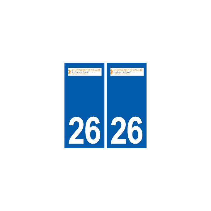 26 Châteauneuf-de-Galaure logo autocollant plaque stickers ville