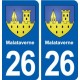 26 Malataverne blason autocollant plaque stickers ville