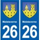 26 Malataverne blason autocollant plaque stickers ville