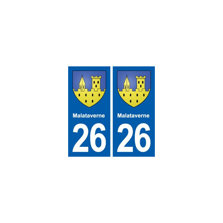26 Malataverne blason autocollant plaque stickers ville