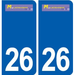 26 Malataverne logo autocollant plaque stickers ville