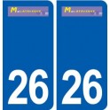 26 Malataverne logo autocollant plaque stickers ville