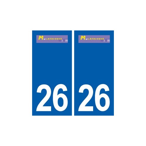 26 Malataverne logo autocollant plaque stickers ville