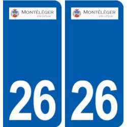 26 Montéléger logo autocollant plaque stickers ville