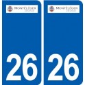 26 Montéléger logo autocollant plaque stickers ville