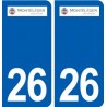 26 Montéléger logo autocollant plaque stickers ville