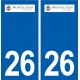 26 Montéléger logo autocollant plaque stickers ville