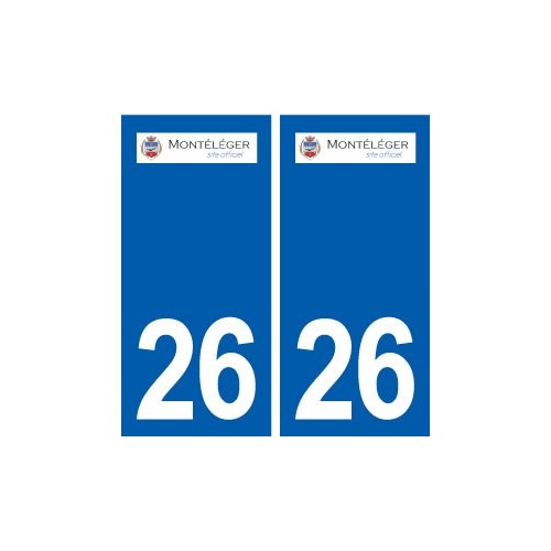 26 Montéléger logo autocollant plaque stickers ville