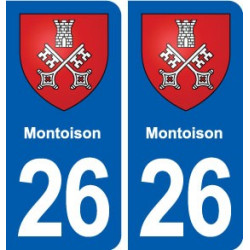 26 Montoison blason autocollant plaque stickers ville