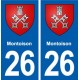 26 Montoison blason autocollant plaque stickers ville