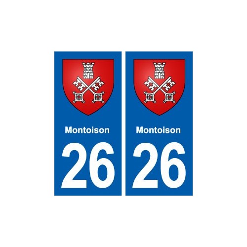 26 Montoison blason autocollant plaque stickers ville