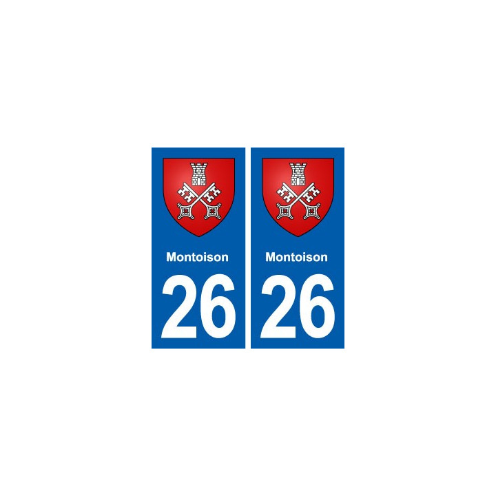 26 Montoison blason autocollant plaque stickers ville