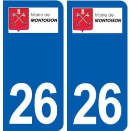 26 Montoison logo autocollant plaque stickers ville
