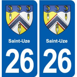 26 Saint-Uze blason autocollant plaque stickers ville