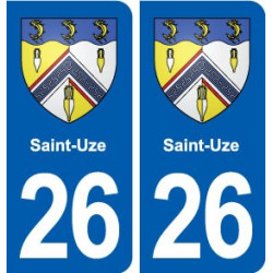26 Saint-Uze blason autocollant plaque stickers ville