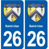 26 Saint-Uze blason autocollant plaque stickers ville