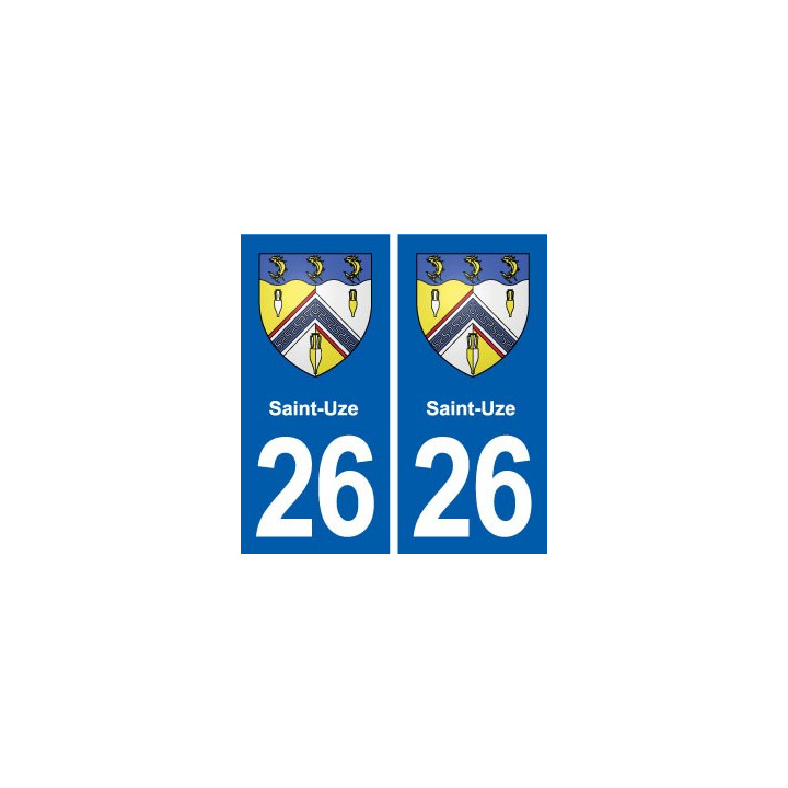 26 Saint-Uze blason autocollant plaque stickers ville