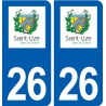 26 Saint-Uze logo autocollant plaque stickers ville
