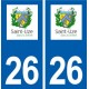 26 Saint-Uze logo autocollant plaque stickers ville