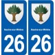 26 Saulce-sur-Rhône blason autocollant plaque stickers ville