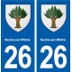 26 Saulce-sur-Rhône blason autocollant plaque stickers ville
