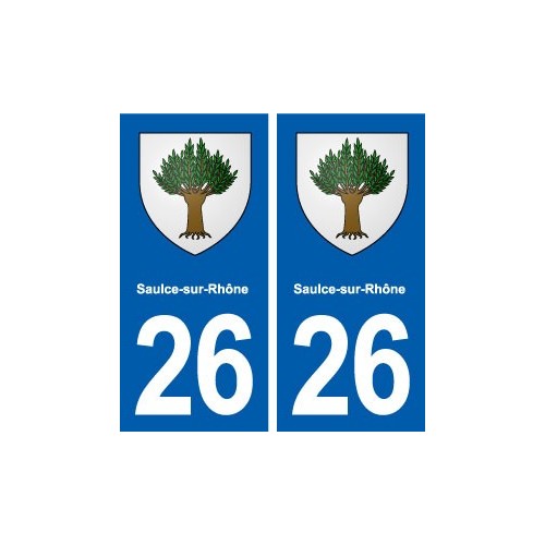 26 Saulce-sur-Rhône blason autocollant plaque stickers ville