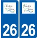 26 Saulce-sur-Rhône logo autocollant plaque stickers ville