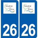 26 Saulce-sur-Rhône logo autocollant plaque stickers ville