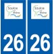 26 Saulce-sur-Rhône logo autocollant plaque stickers ville